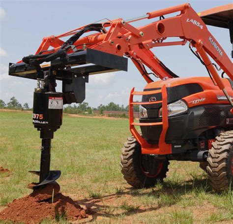 skid steer augers for kubota tractor|front mounted auger for tractor.